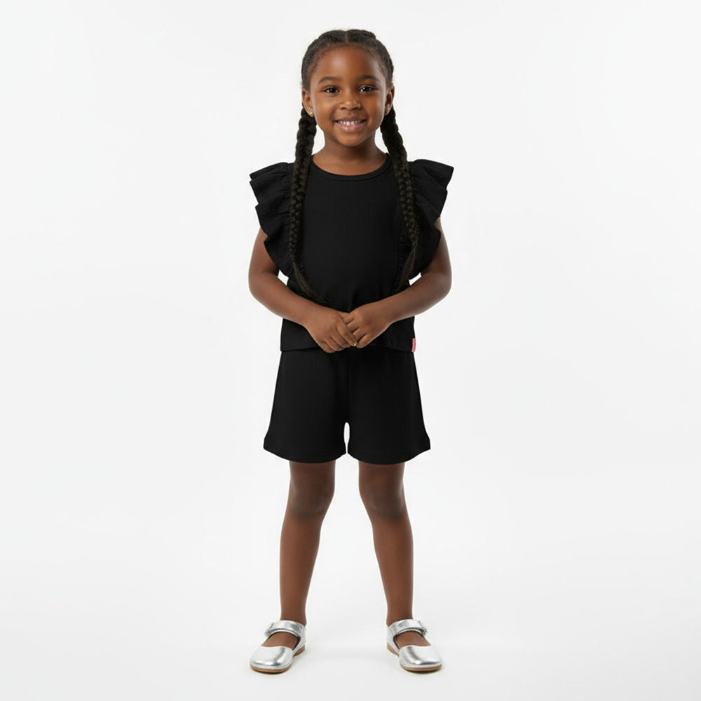 Conjunto Blusa E Shorts Em Viscose Trabalhada Kely e Kety Feminino