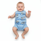 Macacão Bebê Rei Rex Hipopótamos Masculino