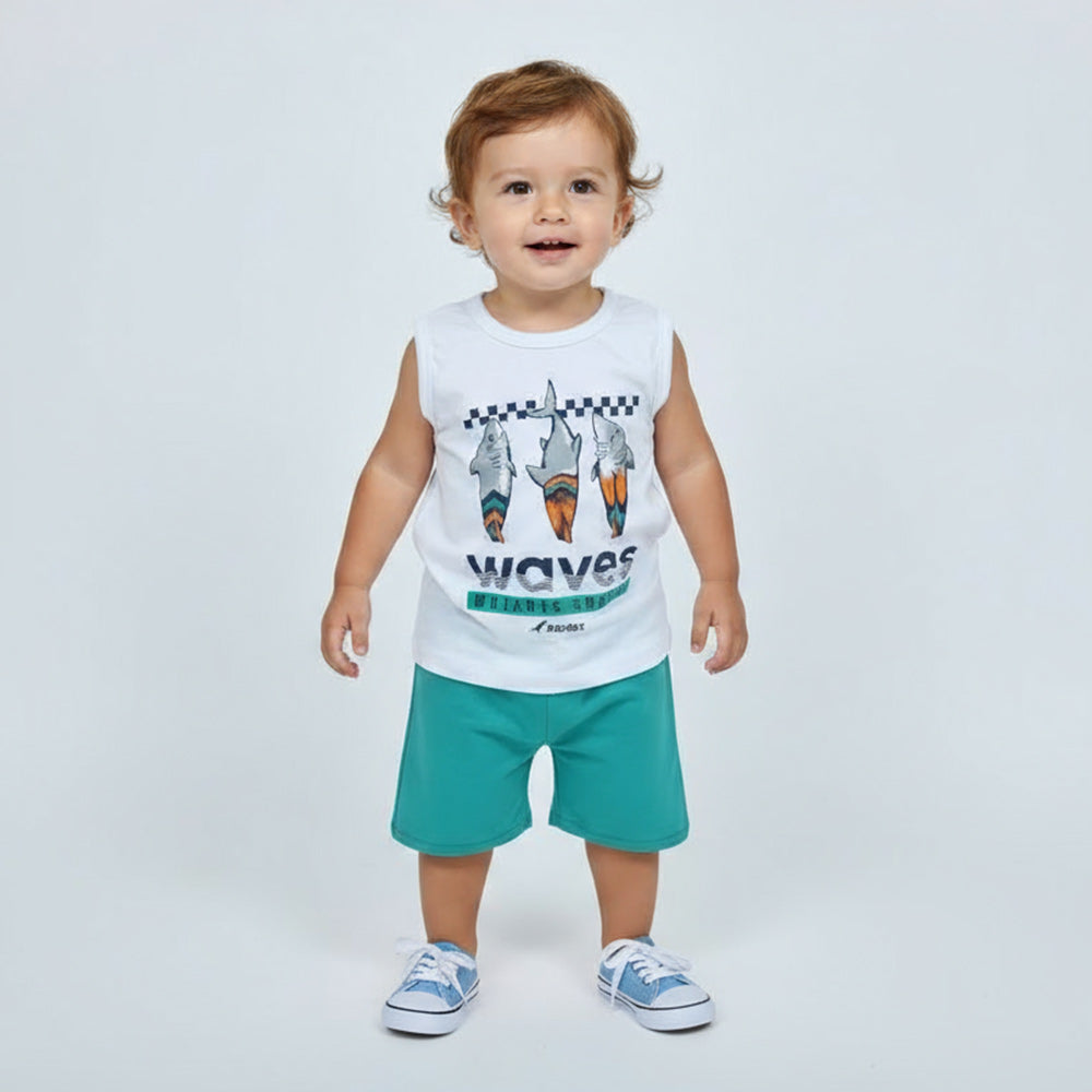 Conjunto Regata E Shorts ReiRex Waves Masculino