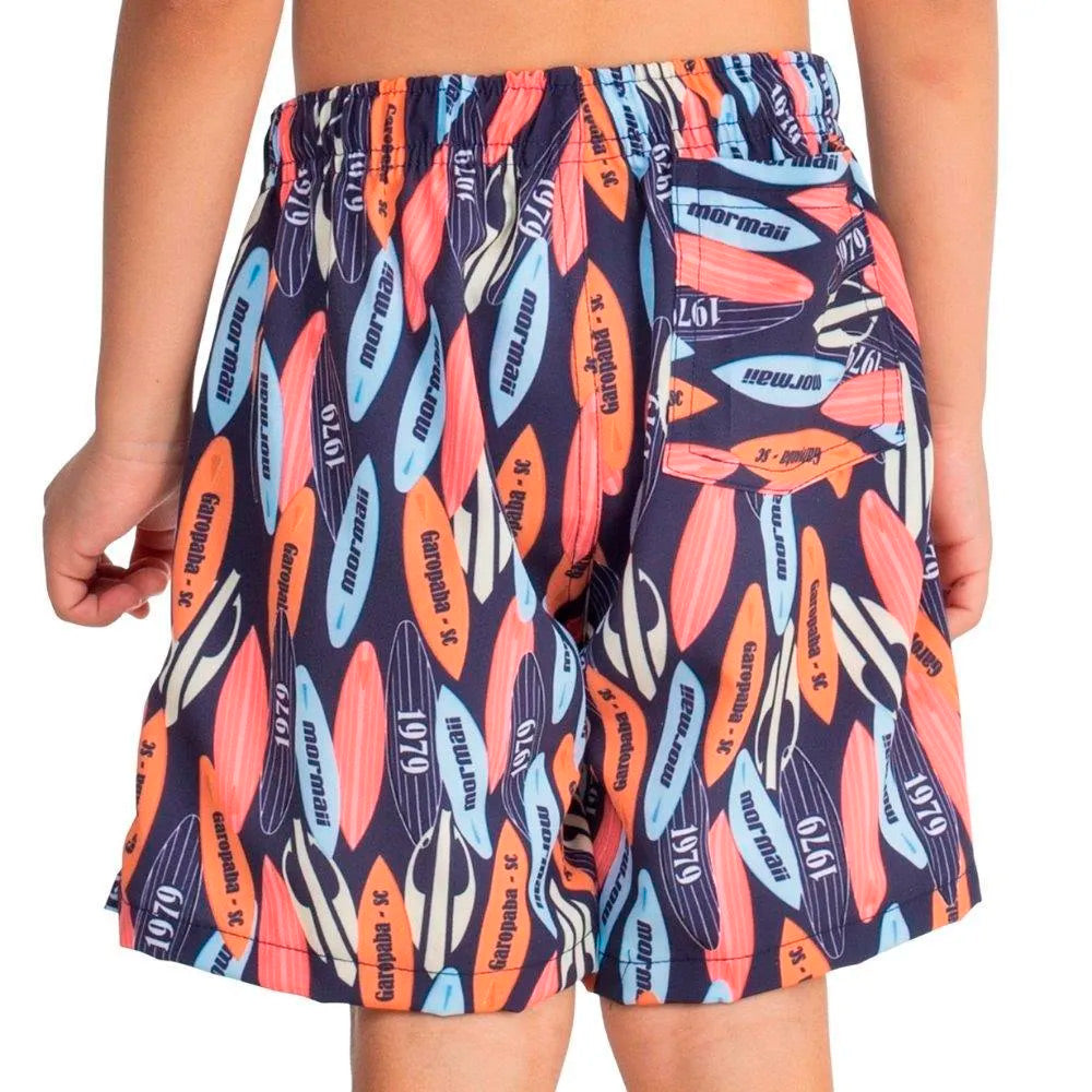 Bermuda De Tactel Mormaii Estampada Masculina - Azul Marinho