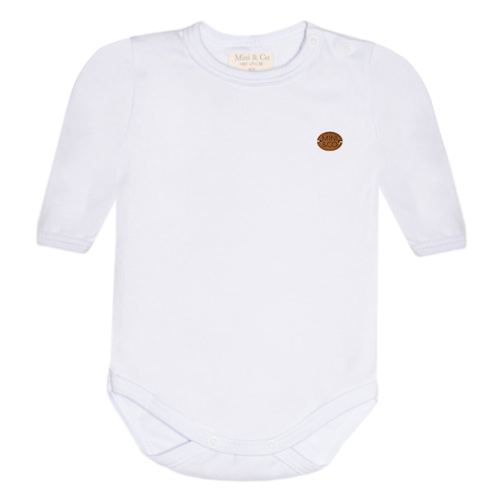 Body Manga Longa Avulso Suedine - Branco