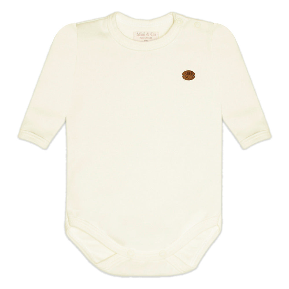 Body Manga Longa Avulso Suedine - Marfim