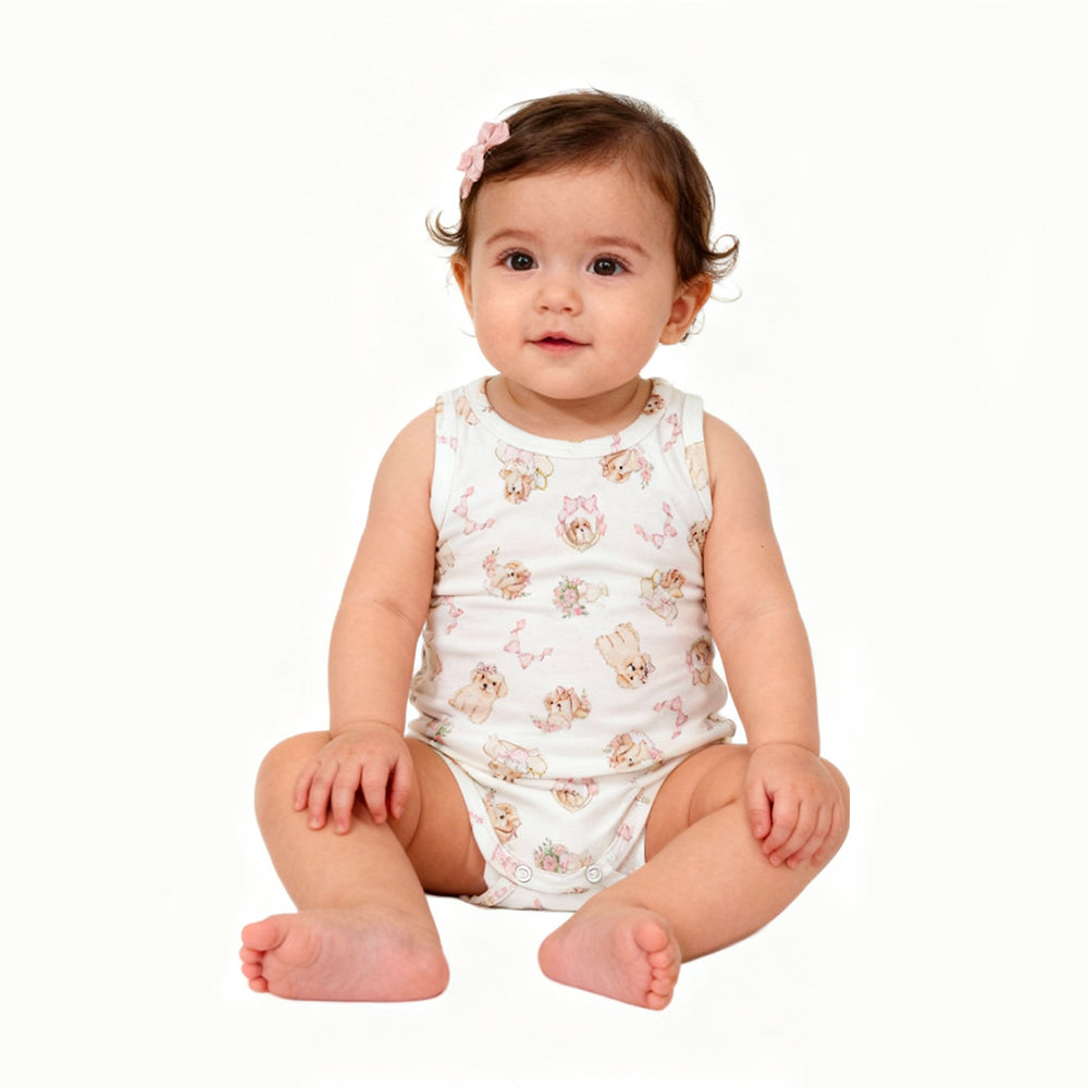 Body Regata Avulso Suedine Feminino - Cachorrinhas Mini & Co