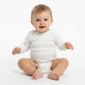 Body Manga Longa Transpassado Mini & CO Em Ribana Unissex - Branco