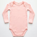 Body Manga Longa Transpassado Mini & CO Canelado Feminina - Rosa