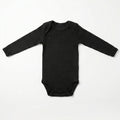 Body Manga Longa Transpassado Mini & CO Em Ribana Canelada Unissex - Preto