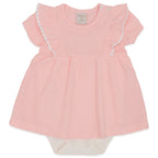 Body Vestido Manga Babado Tricot e Suedine Feminino - Patchwork