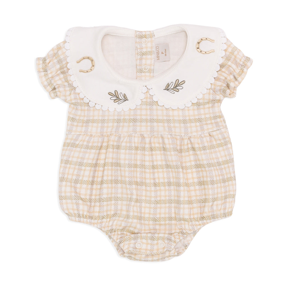 Body Banho de Sol Gola Bipartida Suedine Feminino - Cavalinhos