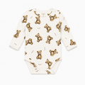 Body Manga Longa Mini & CO Em Suedine - Urso Mini&CO