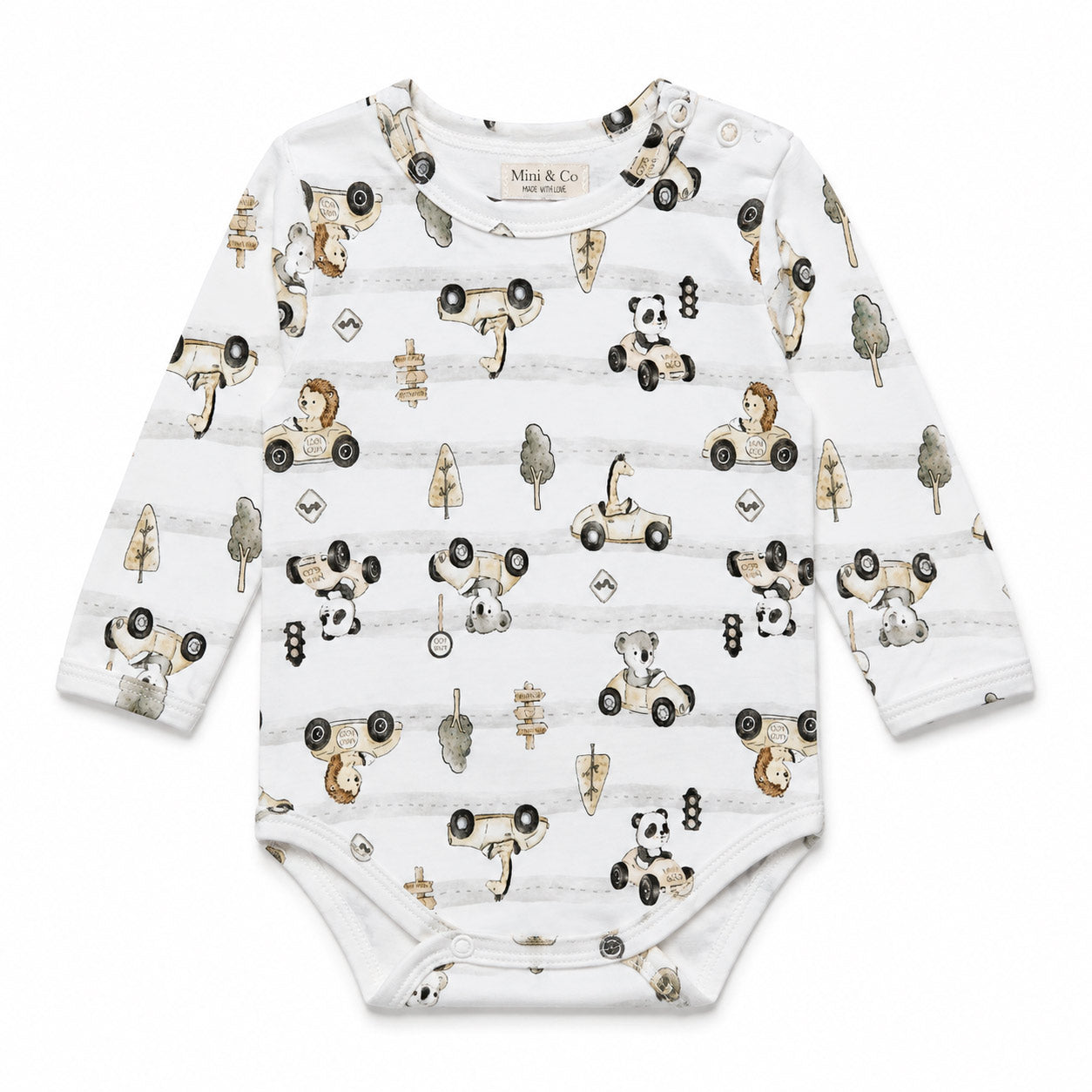 Body Manga Longa Mini & Co Avulso Masculino – Carrinhos