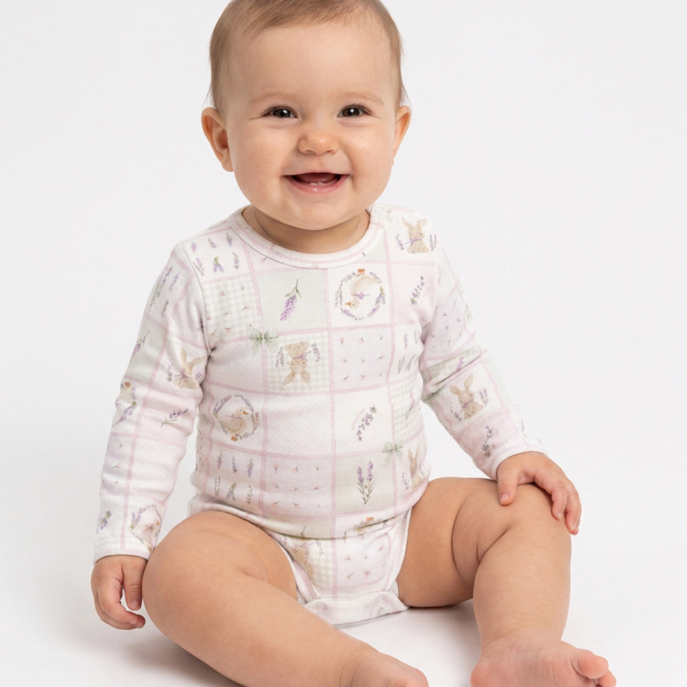 Body Manga Longa Mini & Co Suedine Feminino - Lavanda