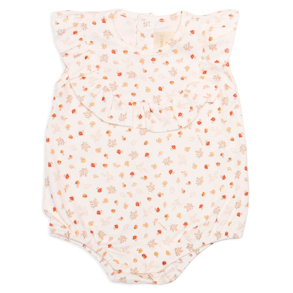 Body Banho De Sol Mini E Co Suedine Pala Com Babado Feminino - Forest