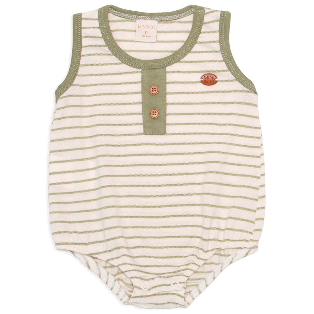 Body Banho De Sol Mini E Co Abertura Falsa Malha E Ribana Masculino - Savana