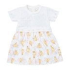Body Vestido Manga Curta Tricot e Suedine Mini & Co Feminino - Coelhinhas