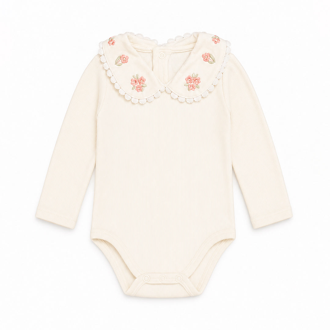 Body Manga Longa Gola Bipartida Mini & CO Em Ribana E Suedine Feminino - Ursinhas