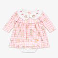Body Vestido Manga Longa E Gola Bipartida Mini & CO Em Suedine Feminino - Ovelhinhas