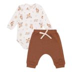 Conjunto Body Manga Longa e Calça Suedine Masculino - Cavalinhos