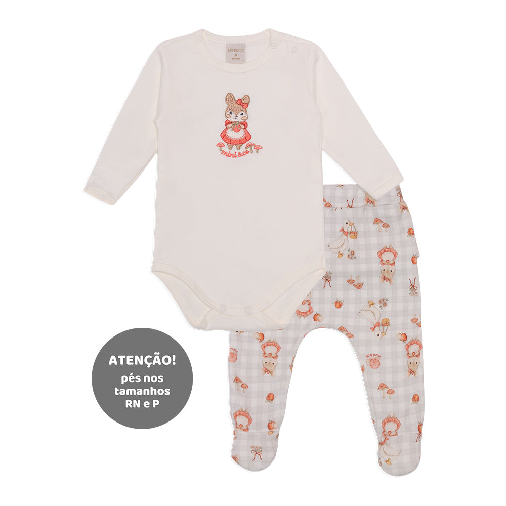 Conjunto Body Manga Longa Bordado e Mijão Babadinho Suedine Feminino – Hamster