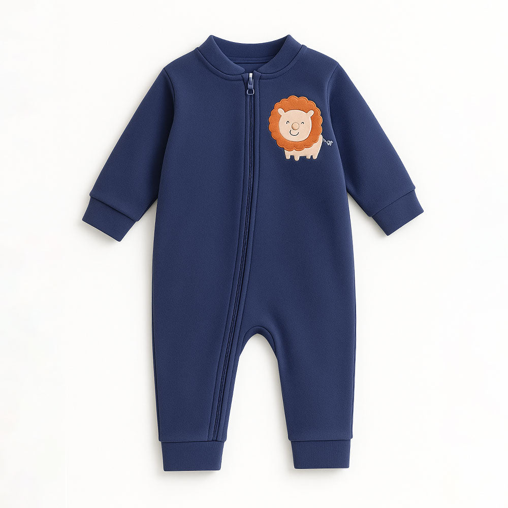 Macacão Soft Zíper Bordado Leãozinho - Masculino