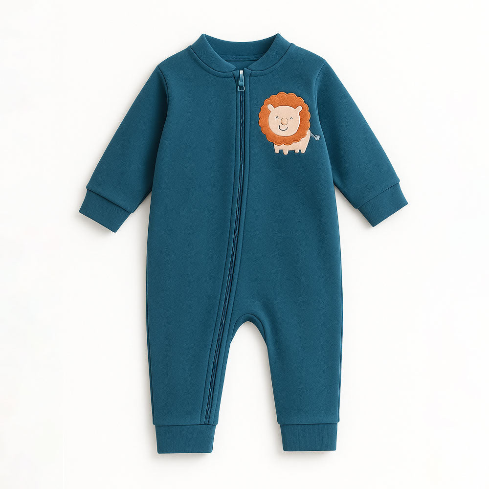 Macacão Soft Zíper Bordado Leãozinho - Masculino