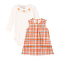 Conjunto Body Manga Longa e Vestido Feminino Mini & Co - Urso Rostinho