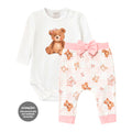 Conjunto Body Manga Longa Estampado Mini & Co Feminino - Ursinhas
