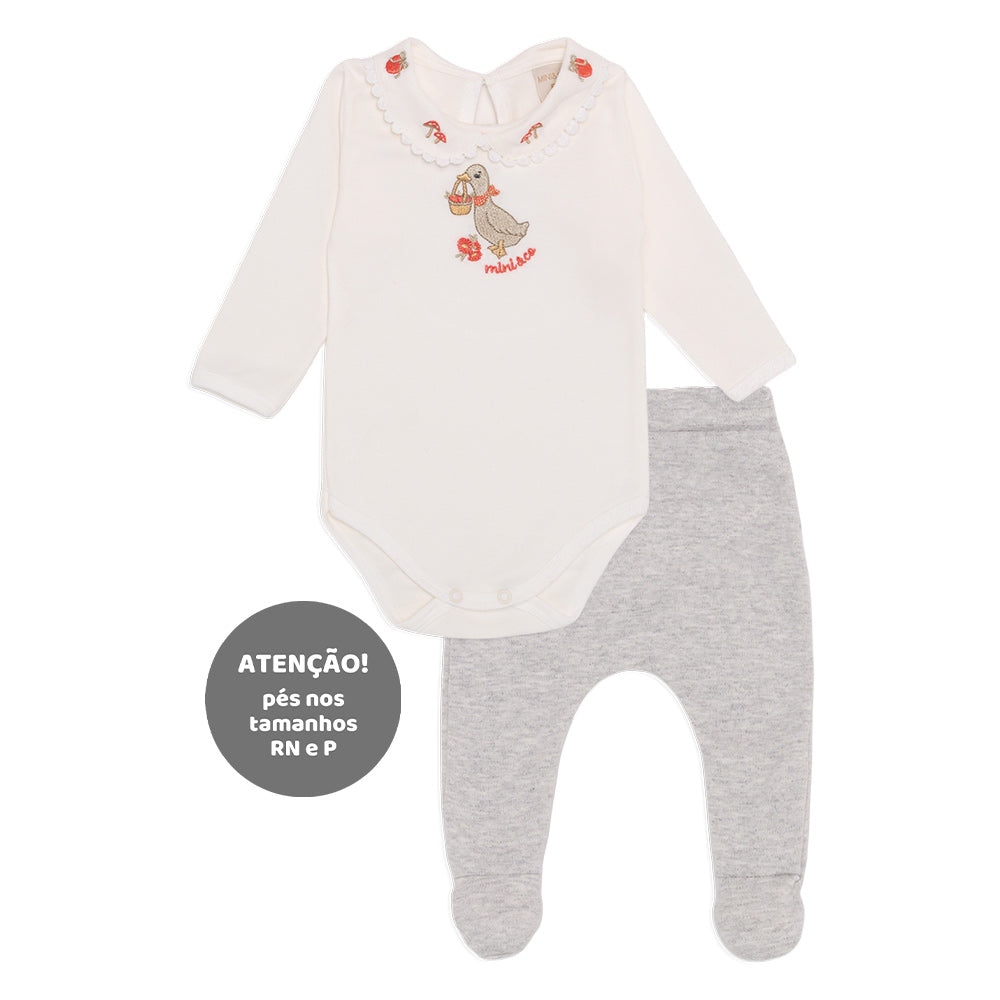 Conjunto Body Manga Longa Gola e Mijão Babadinho Suedine Feminino - Hamster