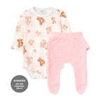 Conjunto Body Manga Longa e Mijão Babadinho Mini & Co Feminino - Ursinhas