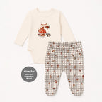 Conjunto Body Manga Longa e Mijão Babadinho Suedine Feminino Mini & Co – Camponesa