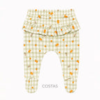 Conjunto Body Manga Longa E Mijão Com Babadinhos Mini & CO Em Suedine Feminino - Raposinhas