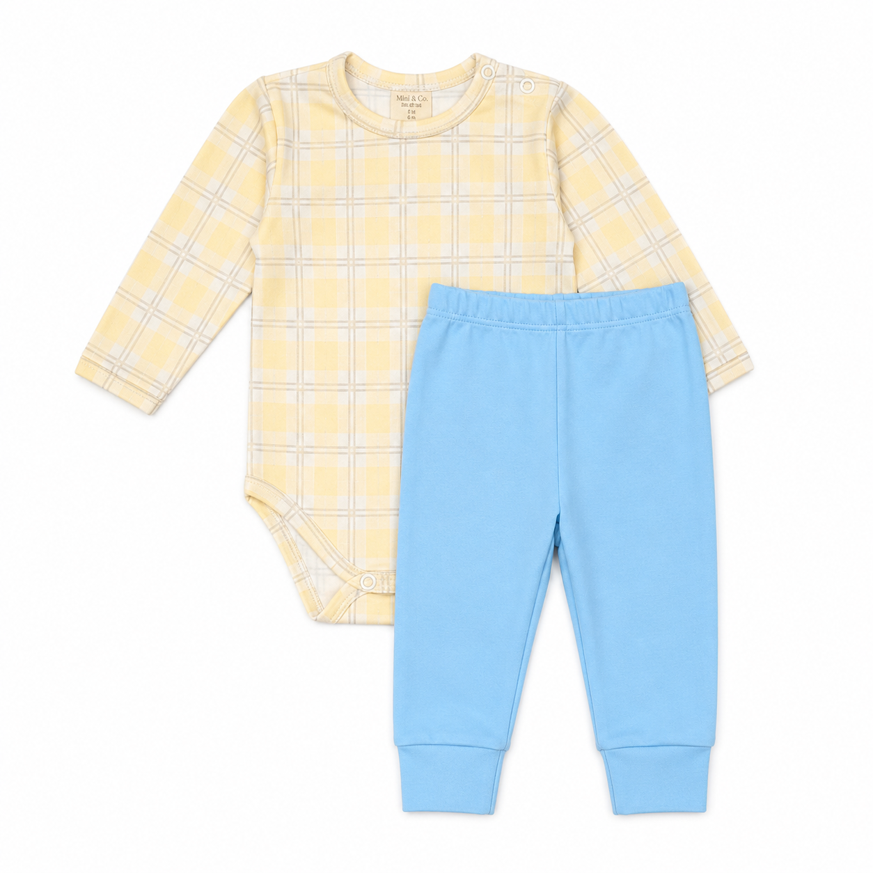 Conjunto Body Manga Longa Estampado Cachorrinho Masculino - Mini & Co