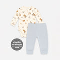 Conjunto Body Manga Longa E Mijão Com Pé Reversível Mini & CO Masculino - Ursinhos