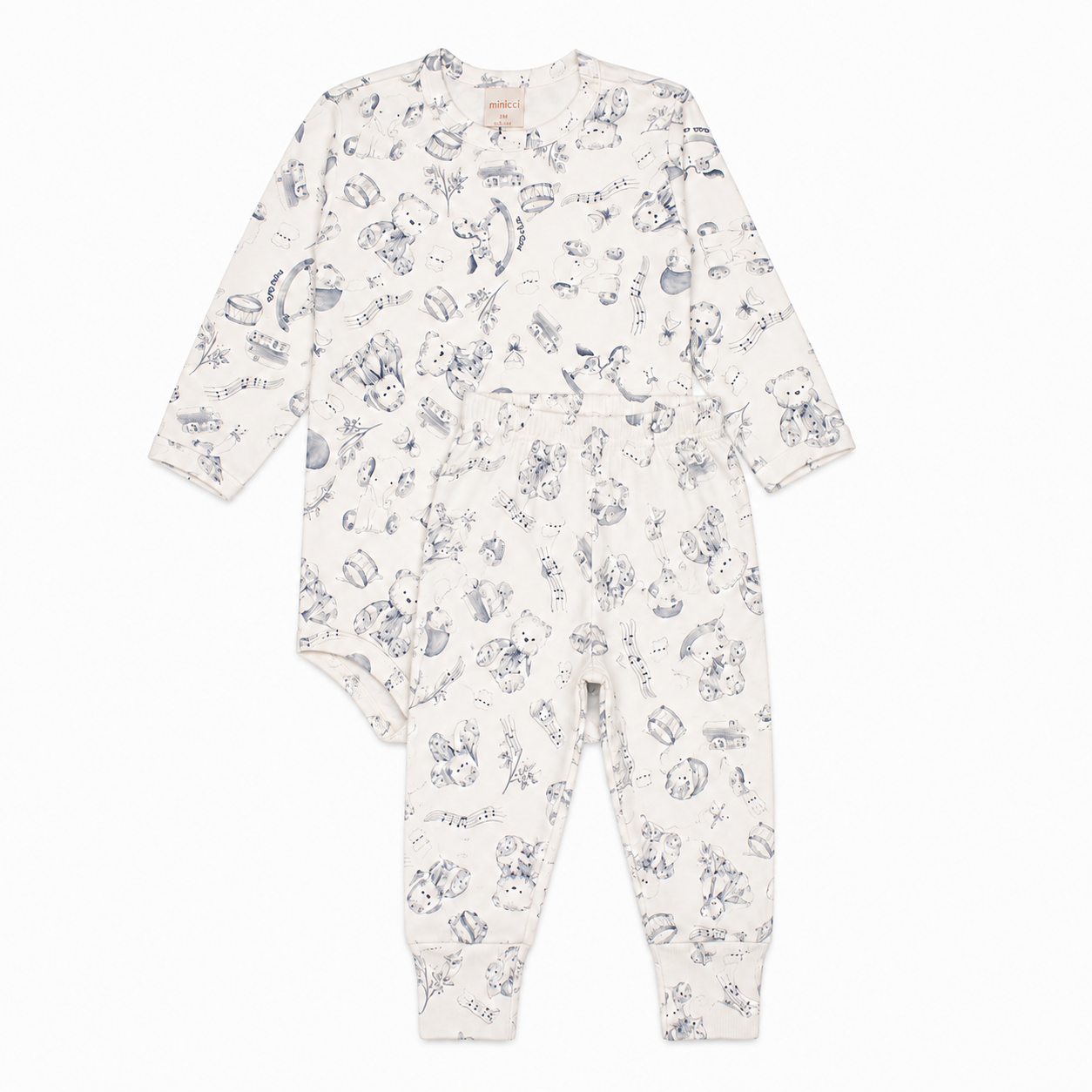 Conjunto Body Manga Longa E Mijão Mini E Co Suedine E Ribana Masculino - Provençal Masculino