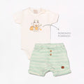 Conjunto Body Manga Curta e Shorts Suedine Masculino Mini & Co – Capivaras