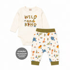 Conjunto Body Manga Longa e Calça Tricot e Suedine Masculino Mini & Co – Dinos