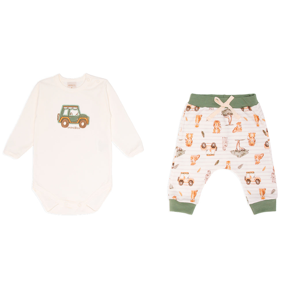 Conjunto Body Manga Longa E Calça Mini E Co Suedine Masculino - Savana