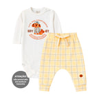 Conjunto Body Manga Longa e Calça Mini & Co Masculina - Cachorrinho