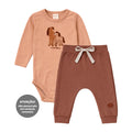 Conjunto Body Manga Longa Bordado e Calça Masculino Mini & Co - Cavalinhos