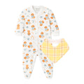 Macacão Manga Longa Suedine e Babador Mini & Co Masculino - Cachorrinho