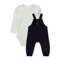 Conjunto Body Manga Longa e Jardineira Suedine Masculina Mini & Co - Carrinhos