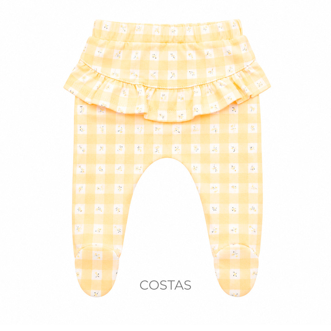 Conjunto Body Manga Longa e Calça Babadinho e Laço Mini & Co Suedine Feminino - Patinhas