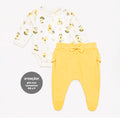 Conjunto Body Manga Longa e Mijão Babadinho e Laço Mini & CO Suedine Feminino - Patinhas
