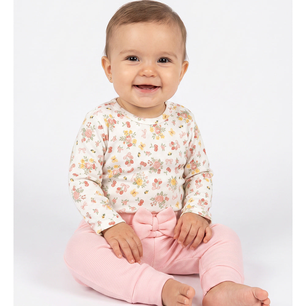 Conjunto Body Manga Longa e Mijão Mini & Co Feminino - Gatinhas