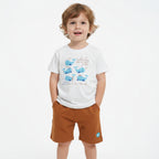 Conjunto Camiseta e Bermuda Moletinho Kamylus Estampado Masculino
