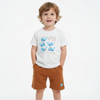 Conjunto Camiseta e Bermuda Moletinho Kamylus Estampado Masculino