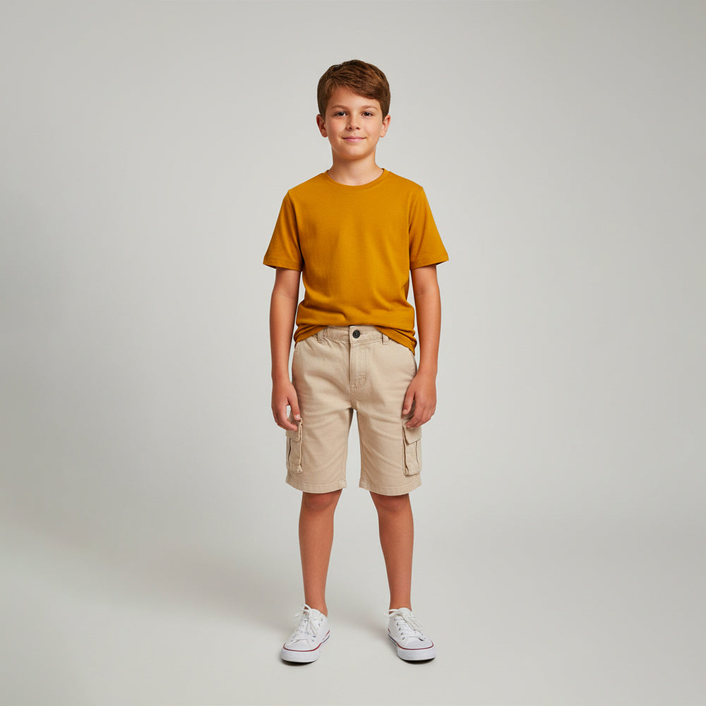Bermuda Sarja Cargo com Elástico Fakini Masculina