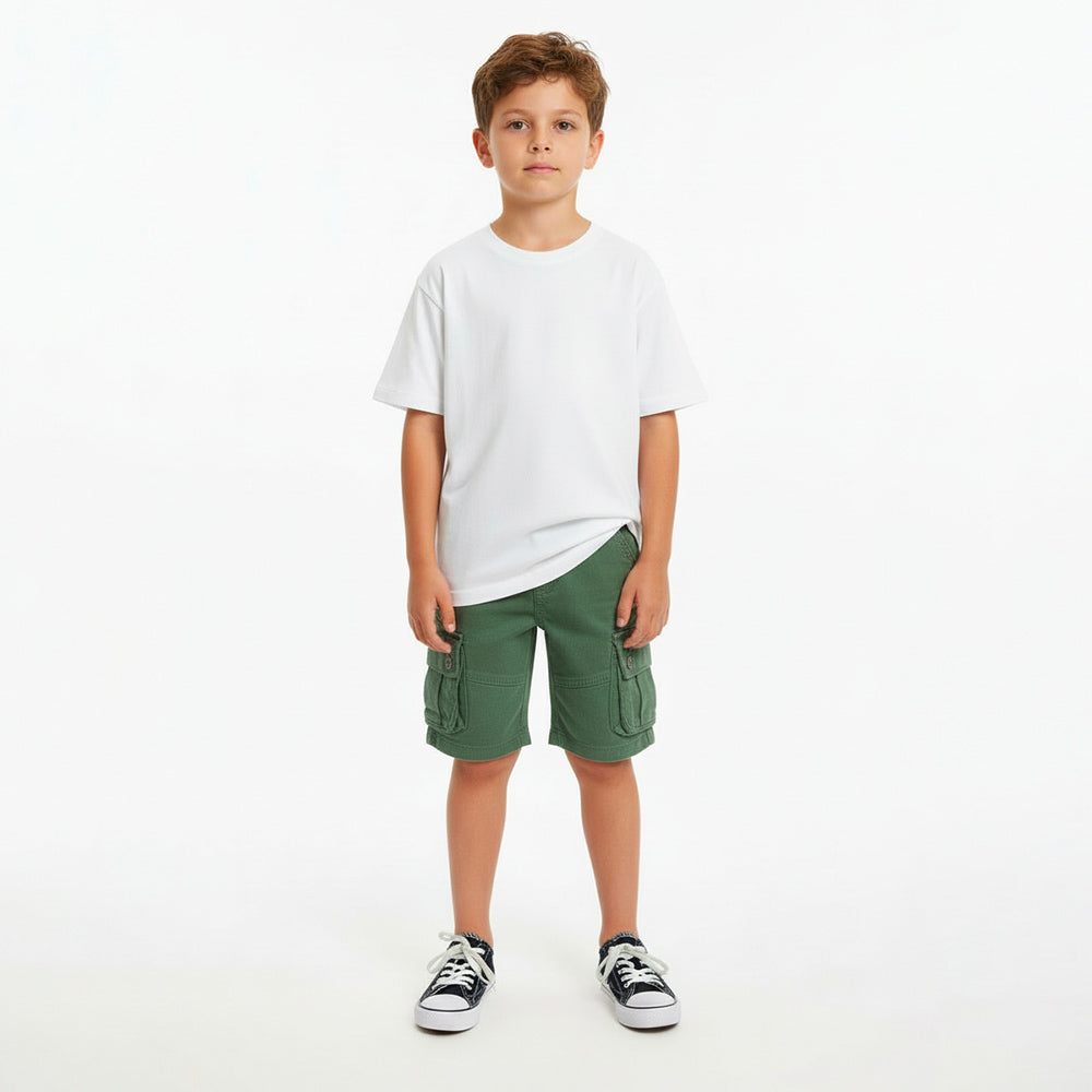 Bermuda Sarja Cargo com Botões Fakini Masculina