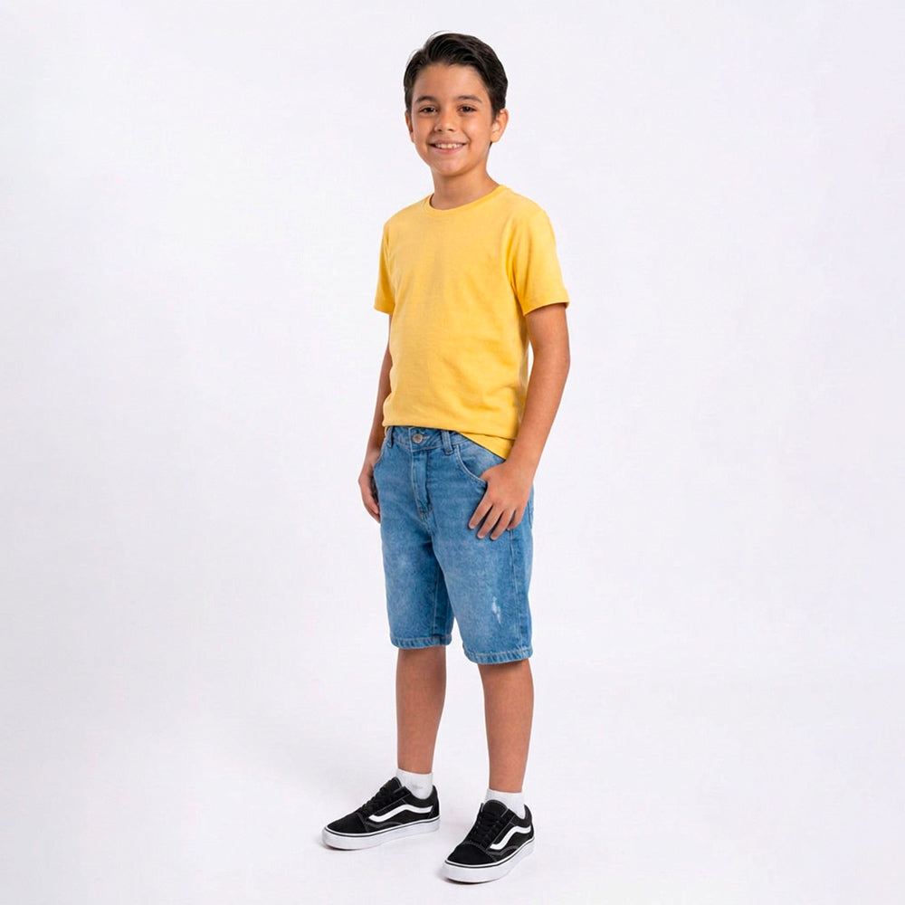 Bermuda Jeans Azul Playground Masculina