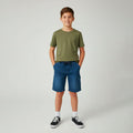 Bermuda Cargo Jeans Azul com Cordão Playground Masculina