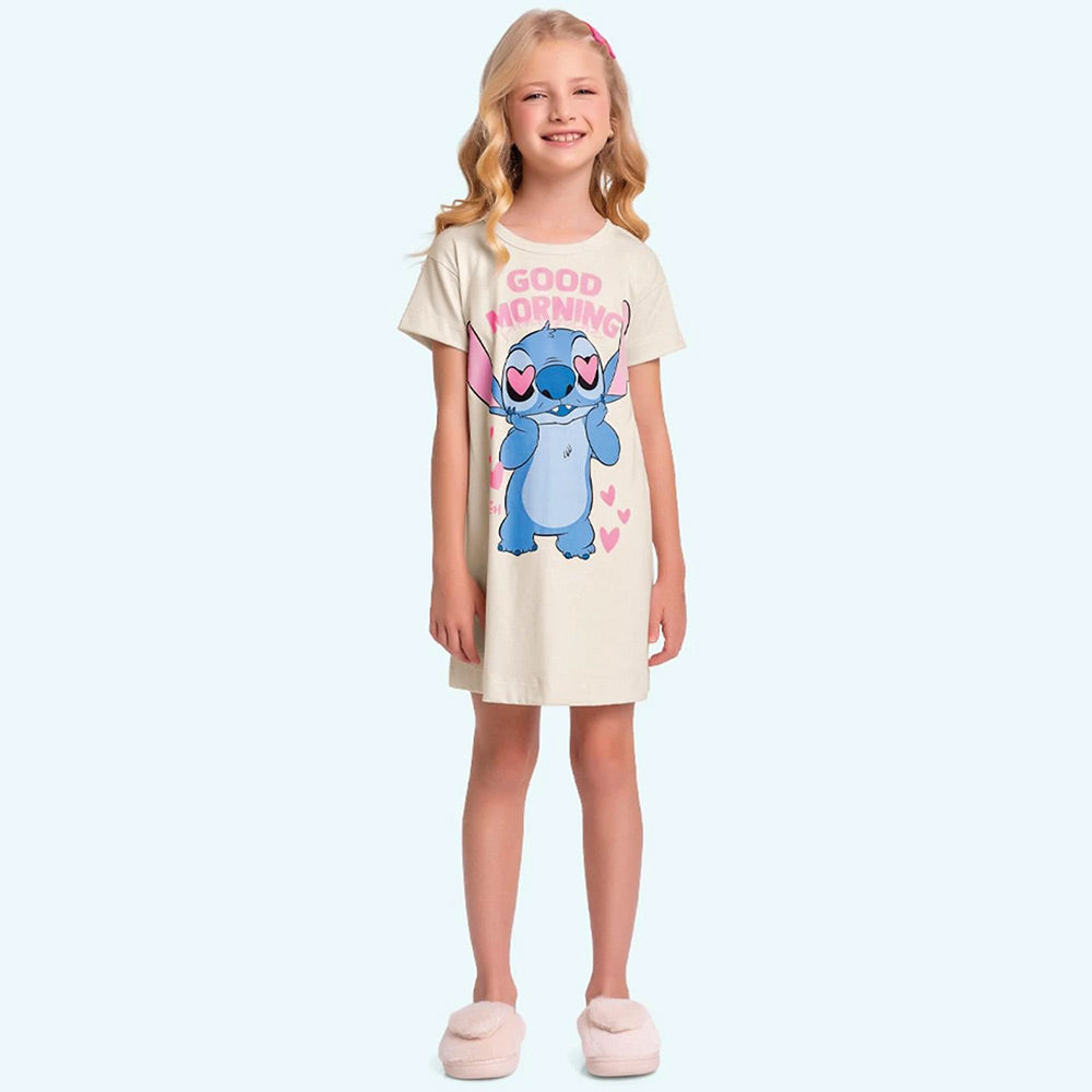 Camisola de Pijama Stitch Good Morning Sunshine Fakini - Menina